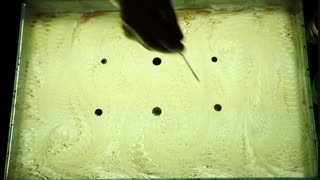 نقاشی روی آب و چاپ آن