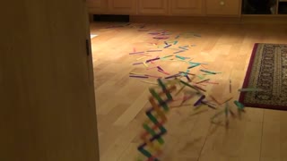 انواع دومینو که با چوب بستنی ساخته شده اند