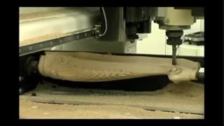 فیلم حکاکی روی چوب با CNC پنج محوره LaserSwan.net