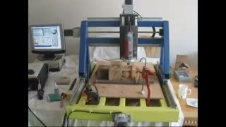 کره تراشی در داخل مکعب توسط CNC سه محوره LaserSwan.net