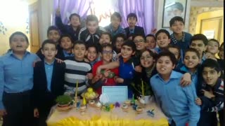 تبریک سال نو توسط دانش آموزان