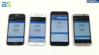 مقایسه نتایج بنچمارک Galaxy S6 و One M9 با آیفون 6 پلاس