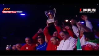 جشن قهرمانی تیم ملی کشتی آزاد در آمریکا