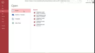 بازکردن و ذخیره سازی پایگاه داده در ۲۰۱۳ Microsoft Access