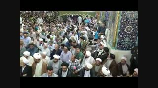 مولودی خوانی برای امیرالمومنین در حرم امام حسین توسط حاج اسدالله عرب سرخی