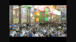مولودی خوانی برای امیرالمومنین در حرم امام حسین توسط حاج اسدالله عرب سرخی(بخش دوم)
