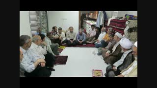 مولودی خوانی پدر شهید آسایش در کارگاه مرمت فرش حرم اباعبدالله