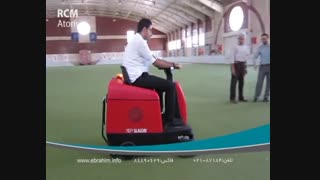 سویپر سرنشین دار- دستگاه های نظافت صنعتی- جاروی محوطه- جاروی دیزلی