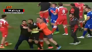 جنجال و درگیری در پایان دربی ۸۰
