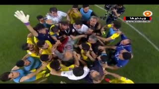 خوشحالی بازیکنان نفت بعد صعود به مرحله یک چهارم نهایی