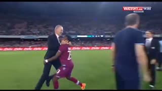 شادی بازیکنان لاتزیو برای صعود به لیگ قهرمانان اروپا