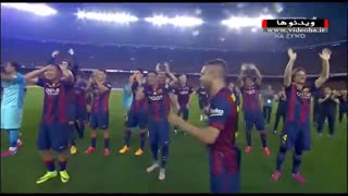 جشن قهرمانی بارسلونا در جام حذفی