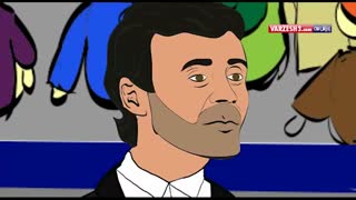 بازی بارسلونا و یوونتوس در قالب کارتون