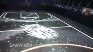 زمین بسکتبال آینده با تکنولوژی تلویزیون LED ایلیا