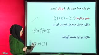 بردار مختصات از ریاضی هشتم متوسطه