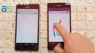 مقایسه حساسیت نمایشگر Xperia Z3 با Z3+ در حالت خیس!