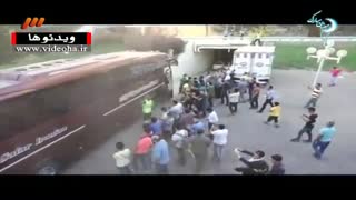 تصاویر زیبا از ورود بازیکنان به سالن آزادی