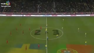بازی زیبای سوئد و پرتغال با هتریک سلطان  رونالدو