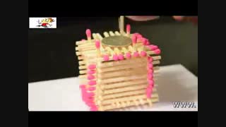 آموزش ساخت کلبه با چوب کبریت