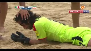 بازی غیرتمندانه پیمان حسینی در مقابل مکزیک