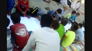 مسایقه نقاشی برای بچه های روستای محمد آباد