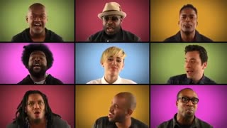 Jimmy Fallon, Miley Cyrus & The Roots Sing - We Can't Stop