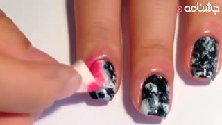 طراحی ناخن کهکشانی 2015