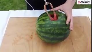 آب هندوانه سریع و راحت شیک