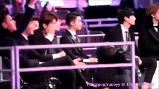 واکنش exo به آهنگ Danger  از bts