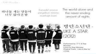 (KOR ROM ENG] Like A Star - RAP Monster ft Jungkook - (Bangtan Sonyeondan]