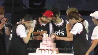 150829 BTS in HK - Happy Birthday Jungkook  Rap Mon!