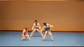 مبارزه جالب تکواندو (طنز)