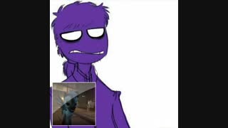 پرپل گای داره  ویدیوی رینبو فکتری رو می بینه