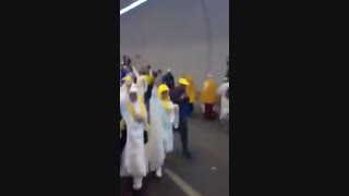 ندای یا علی و یا حسین حجاج در برگشت از منا به مکه