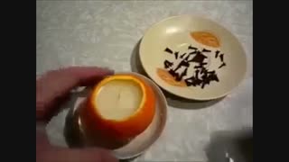 #ساخت جاشمعی با پرتغال#َ