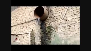 آبشار فاضلاب در مسجدسلیمان