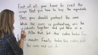 English Writing – Sequencing – How to use FIRST, NEXT, LAST, FINALLY, etc