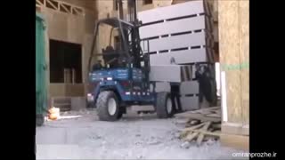 فیلم مراحل ساخت ساختمان ۲۷ - نصب دیوارها-عمران پروژه