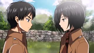 ارن و میکاسا-Attack on Titan/Shingeki no Kyojin-Eren kisses Mikasa
