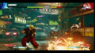 مبارزه کِن با وِگا در Street Fighter V (گیم پلی خودمه)