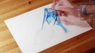 نقاشی بسیاررررر حرفه ای از کفش بلوری سیندرلا