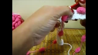 شال وکلاه با کاموای پوم پوم1