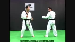 تکواندو مبارزه  02- قسمت اول ـ  قدم برداری و جابجایی ـ سری آلبوم های آموزشی هنرهای رزمی و دفاع شخصی کوثرپرداز