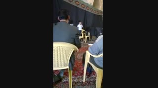 مداح خردسال ،مرشد کوچولو پویا (امیر علی) افشاری در کلاس مداحی استادش حاج محمد هویدا