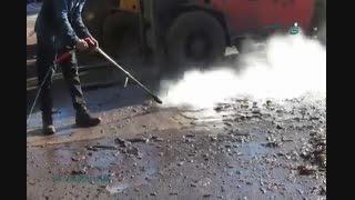 جرم زدایی از روی بتن|واترجت بنزینی|شستشوی فشارقوی|