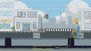 انیمیشن ترمیم شبکه فاضلاب  بدون حفاری ( انیمیشن نحوه انجام عملیات  )