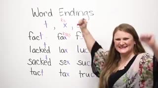 Pronunciation – words ending with X, T, CK