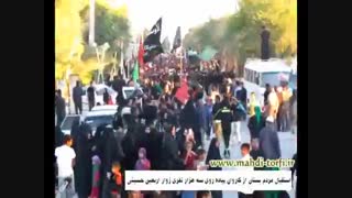 مردم  ولایت مدار  بستان امروز پذیرای هزاران نفر از زوار ابا عبدالله الحسین (ع) است