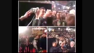 صف طولانی و بزرگ عکس سلفی با کریس رونالدو در لندن