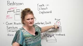 English Vocabulary – In the bedroom
